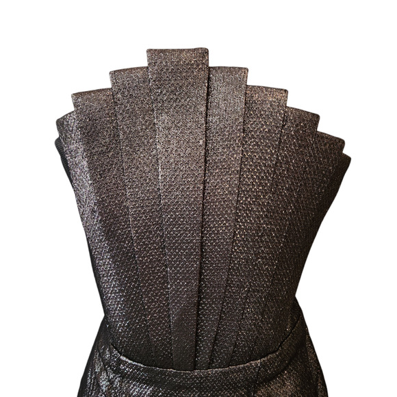 Rafael Cennamo Couture Strapless Iridescent Gray Bustier Dress S - Picture 3 of 11